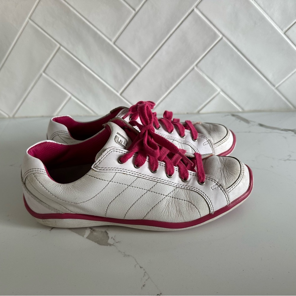 FootJoy Women's White and Pink Shoes